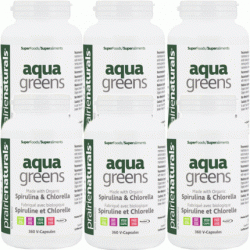밴쿠버비타민,Aqua Greens(스피루리나&클로렐라) 500mg 180 or 360 캡슐  6병특가 